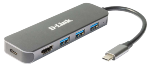 D-Link DUB-2333 5-in-1 USB-C Hub with HDMI and power delivery,