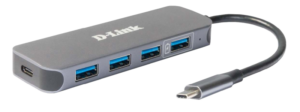 Hub D-Link USB 5 in 1, 4 porturi + 1