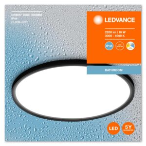 Plafoniera LED pentru baie Ledvance Orbis Disc Black, 18W, 2200
