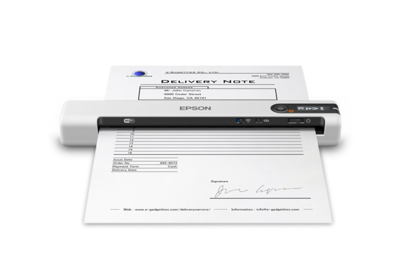 Scanner Epson DS-80W portabil, dimensiune A4, tip sheetfed, viteza scanare: