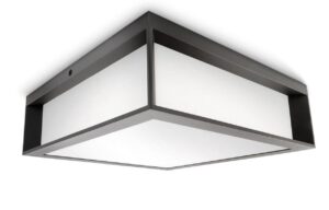 Plafoniera pentru exterior Philips Skies, 2xE27, max 2x14W LED, IP44,260x260x81mm,