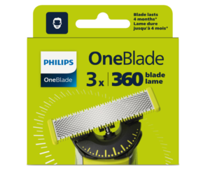 Rezerva OneBlade 360, QP430/50, otel inoxidabil, umed si uscat, kit
