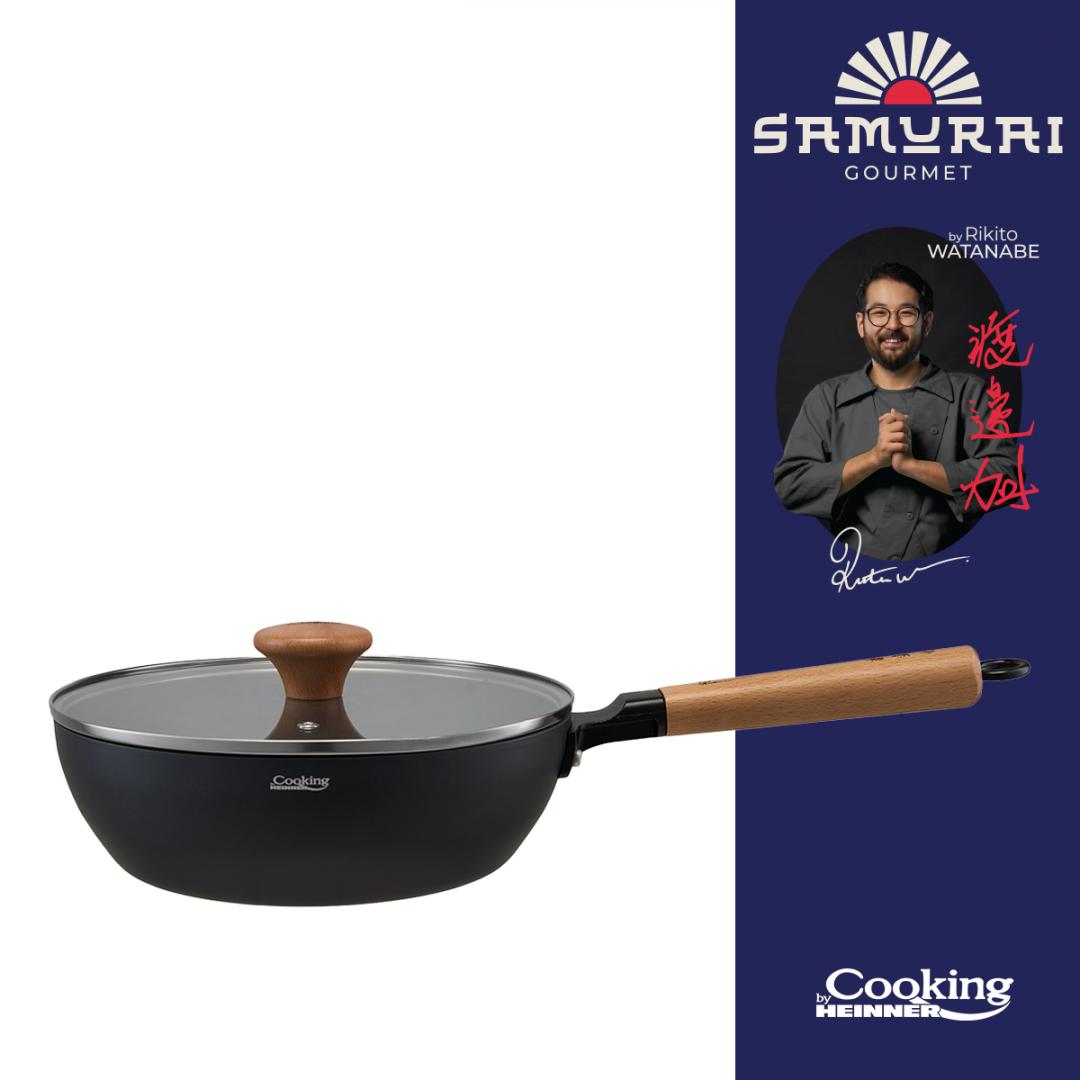 TIGAIE WOK + CAPAC 24X7.5 CM, RIKITO WATANABE, SAMURAI GOURMET,