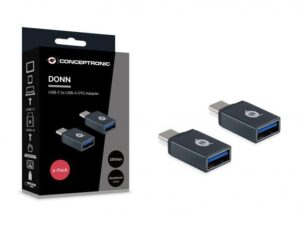 CONCEPTRONIC DONN03G USB-C to USB-A OTG Adapter 2-Pack, 10Gbps, 15