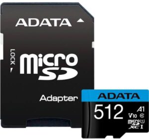 Card de Memorie MicroSDXC Adata 512GB citire 100 MB/s, scriere